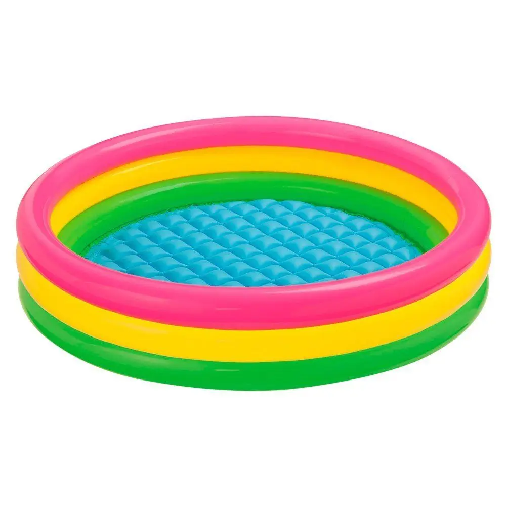 

Intex 57412 Inflatable 3 rings kids large pvc baby play swimming pool, Picture