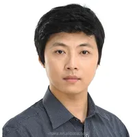

100% Human hair natural black wigs for men