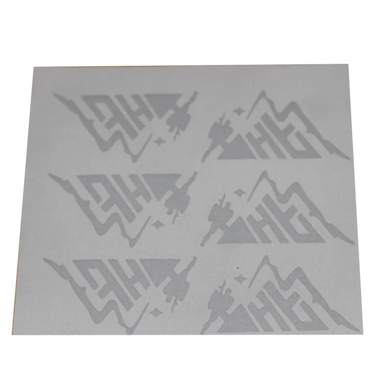 silver heat transfer reflective logo reflective number logo for t-shirt