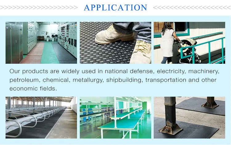 Ribbed Rubber Mat Electrical Insulation Rubber Mats for 11 kv