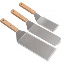 

Stainless Steel Metal Spatula Set Griddle Scraper Flat Spatula Pancake Flipper Hamburger Turner