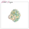 Top selling special design pave setting beads engagement ring from China