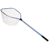 

Cross-border hot-selling aluminum alloy fly fishing dip net AliExpress Amazon shrink rubber net fly fishing net