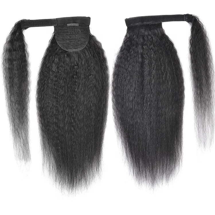 

Little Girls Ponytail Hair Extensions,Kinky Straight Human Hair Ponytail