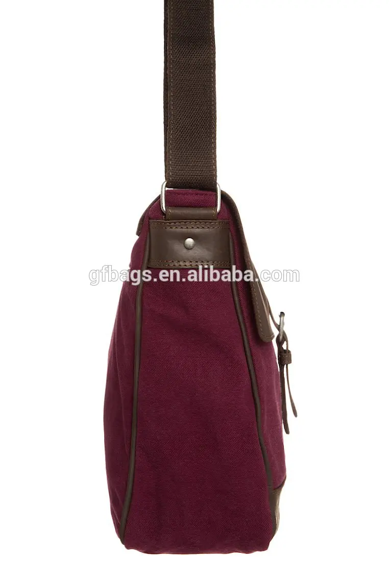 High quality  Leather Accents Textile Cross Body Bag