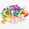 15mm one hole spray painting craft decorative colorful wooden letter buttons