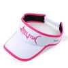 custom sport white sun visor caps with embroidery logo