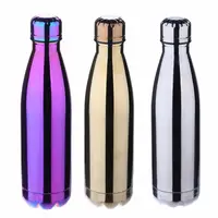 

Eco-Friendly double wall stainless steel insulated cola shape vacuum thermal sports chilly water bottle keep cold 24hours