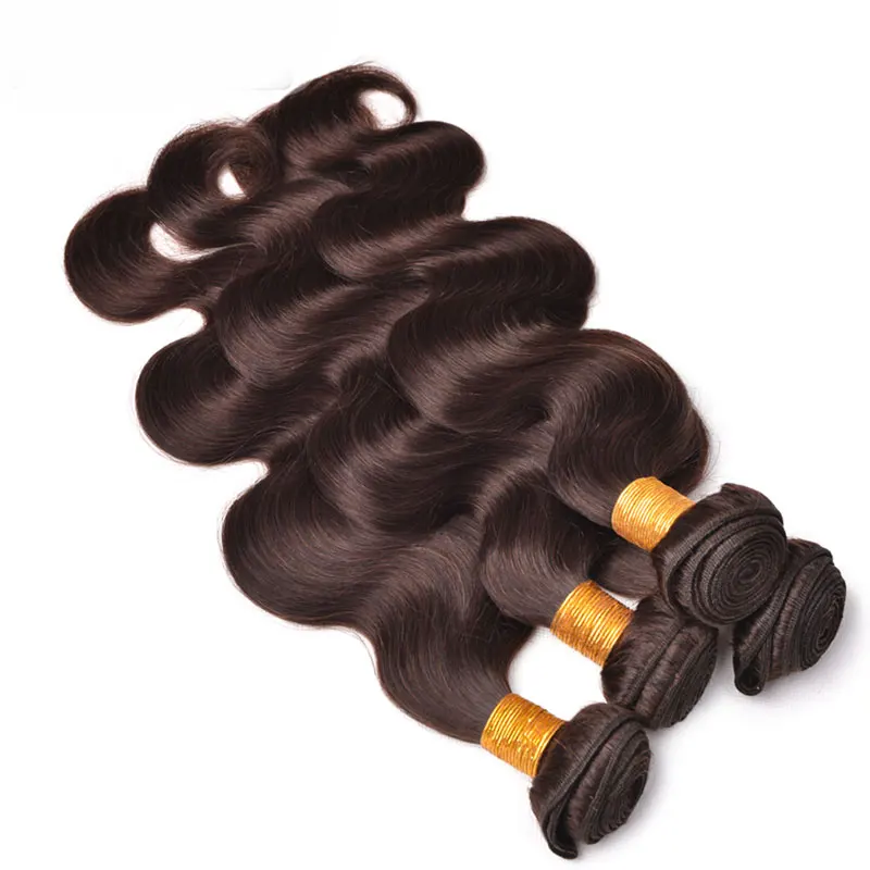 Hot Selling Dark Brown Hair Brazilian Human Hair Sew In Weave