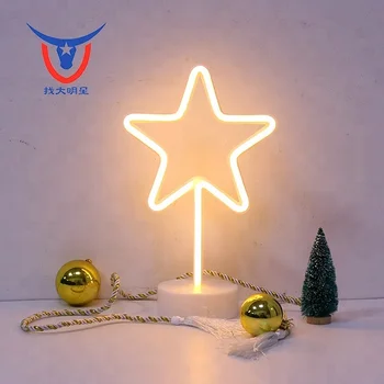 3aa Battery Powered Led Neon Lights Star Lightning Signs For