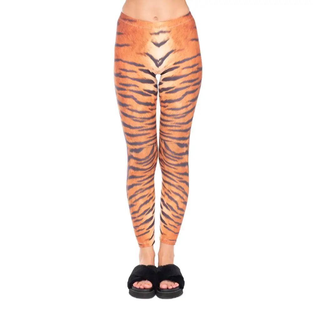 

Hot Sales High Waist Cozy Leggings Tiger Fur Digital Printing Pants Trousers Slim Sportswear Leggings, Photo color;customized upon request