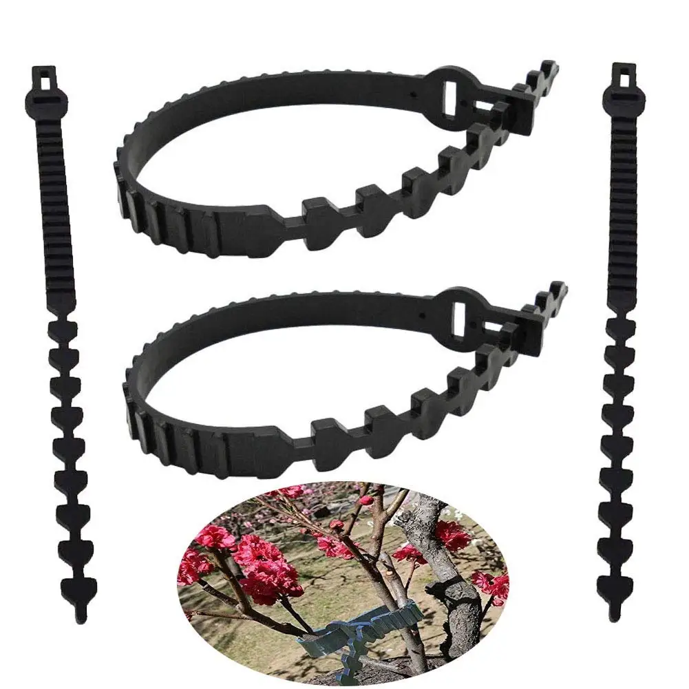 4 60cm HEAVY DUTY SOFT RUBBER PLANT INTERLOCKING TREE SHRUB TIES