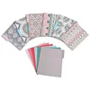 1/3-Cut Tab File Divider Includes 6 Cute Bohemian Tribal Design and 6 Solid Colors 12-Count Colored File Folders Letter Size