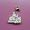 New arrival UAE flag day custom 3d soft enamel white promotional lapel pins
