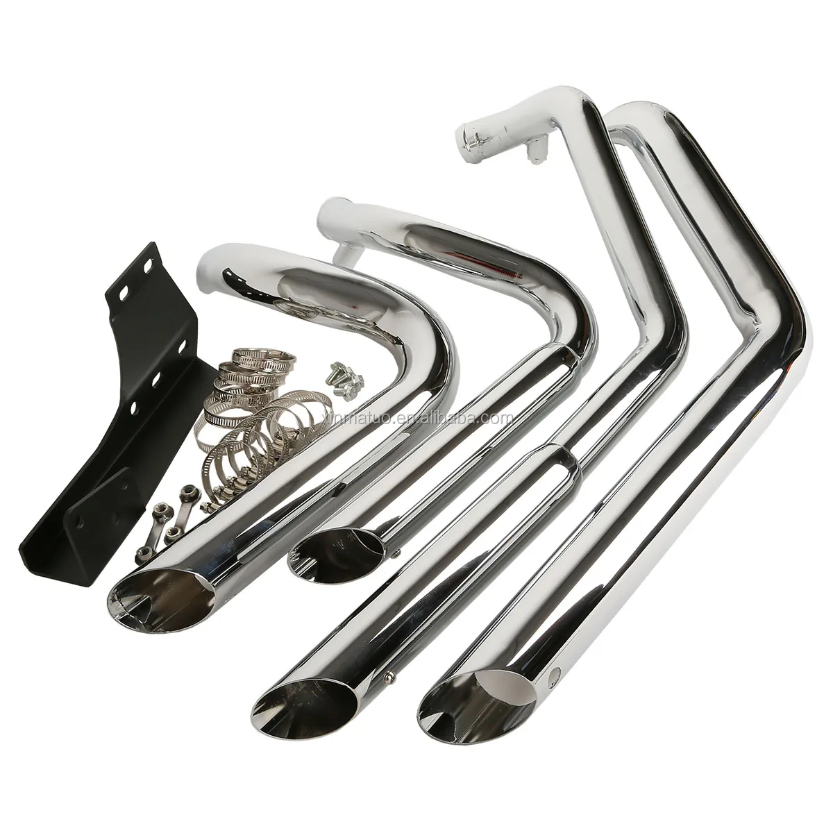 Chrome 2/" Drag Pipes Exhaust Harley Sportster XL 883 1200 04-13