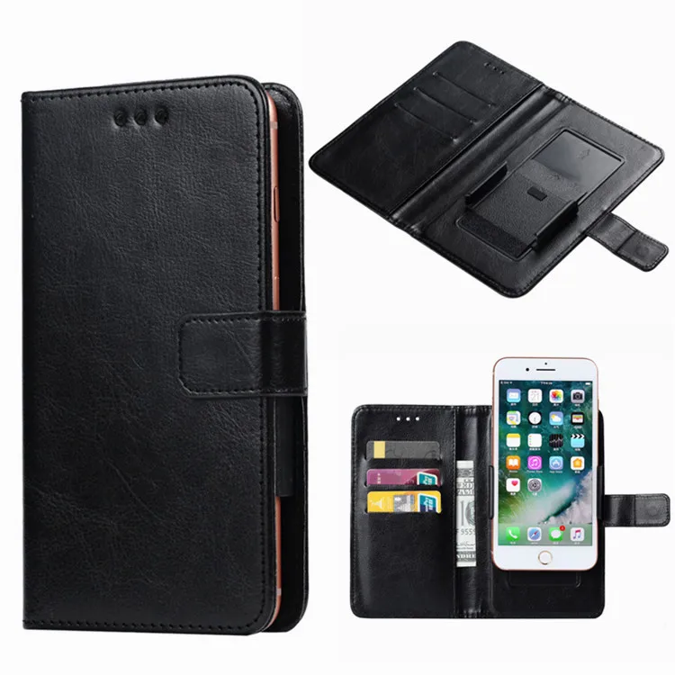 

4.1 Inch 4.7 Inch 5 Inch 5.5 Inch 6 Inch 6.7 Inch Wallet Leather Up-down Slip Universal Mobile Cell Phone Case