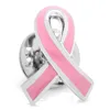 Personalized cancer pink ribbon lapel hat pins