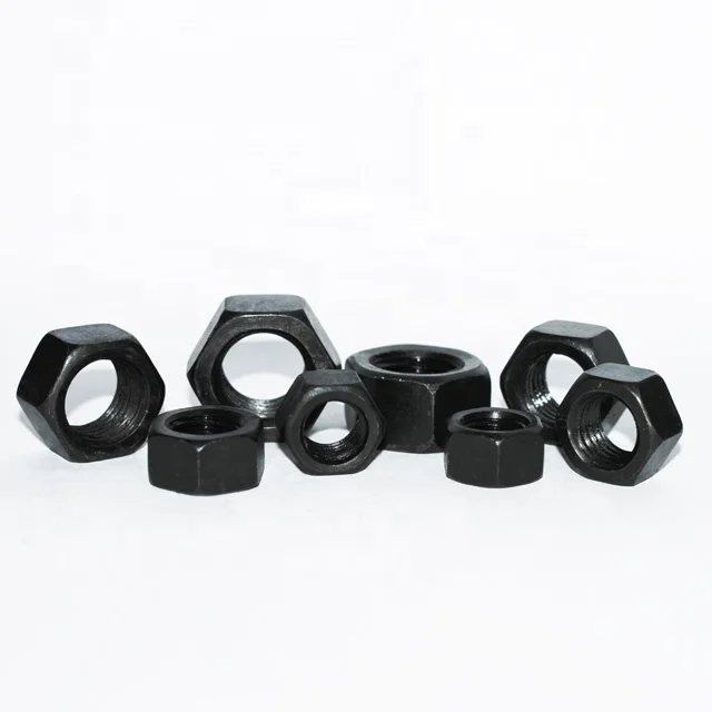 
DIN 934 10.9 12.9 Grade High Strength Black Oxidation Carbon Steel Hex Nuts 