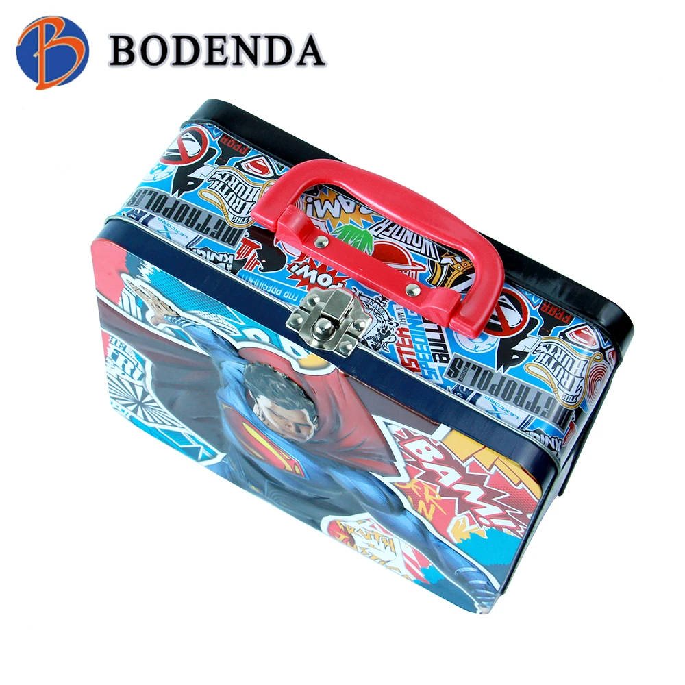 kids tin lunch box/lunch box tin with handle/anime bento boxes