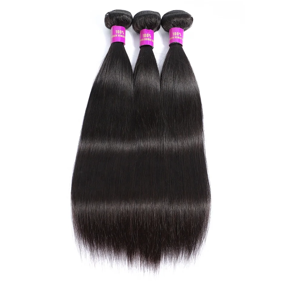 

Peruvian Human hair wholesale straight hair bundle cuticle aligned raw hair