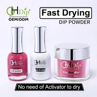 

Red Color Acrylic Nail Dip Powder 3 in 1 Perfect Color Match Gel Polish and Nail Lacquer