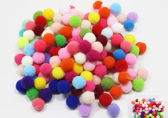 Hoomall 100pcs Mixed Color Pom Poms Fur Balls Diy Crafts Pompom For ...