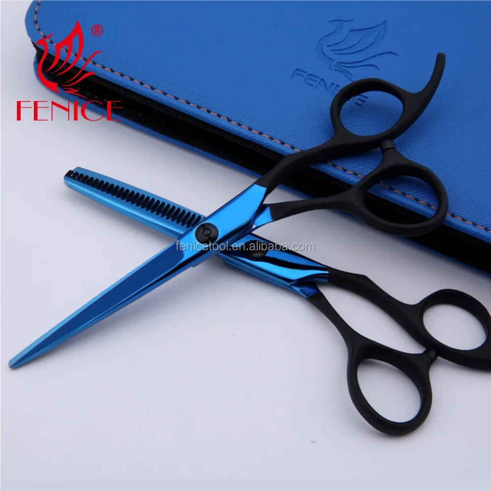

Bluelover good quality Titanium coated 5.5/6 inch barber hair cutting thinning scissors set, N/a