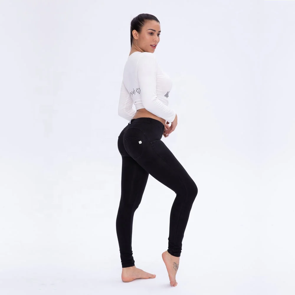 

Royal wolf denim jeans spandex butt lifting push up women jeans compression wear butt enhancing jeans