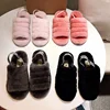 Wholesale Comfortable Non-slip Fur Slides Sheepskin Sippers for Women