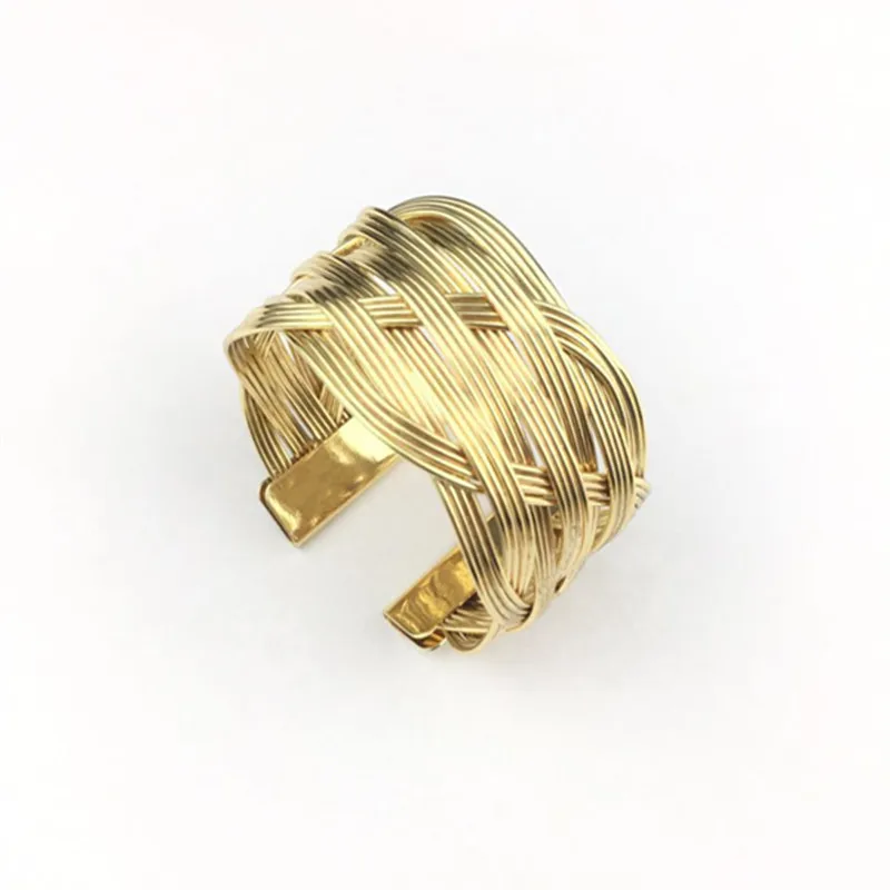 Elegant Designs Stainless Steel Napkin Rings Holder Wedding Event Gold