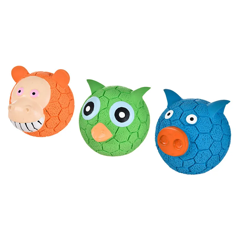 Terbaru Private Label Karet Babi Kartun Hewan Bentuk Mainan Anjing