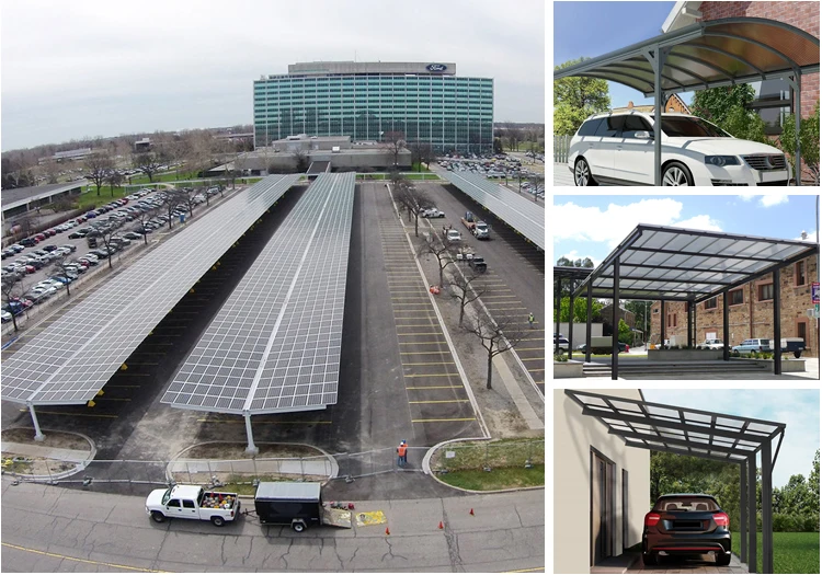 New Design Modern Car Sun Shade Pergola Aluminum Polycarbonate Carport
