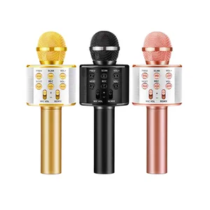 WS858 Wireless Karaoke Microphone Portable mini home KTV for Music Playing and Singing Speaker Player Selfie PHONE PC
