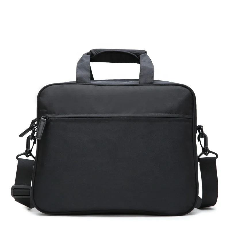 

Wholesale Portable Polyester Lightweight Business Travel Messenger Courier Bag Black laptop briefcase