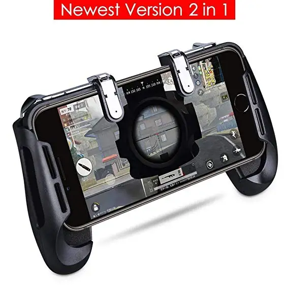 

All in one extended L1R1 mobile trigger PUBG game grip for 4.5-6.5inch Android IOS, Black