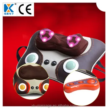 Taiji Tapping Neck Leather Electric Heated Massage Pillow With
