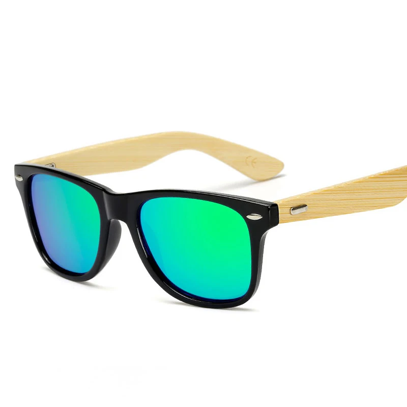 

K1501 Retro Unisex Handmade Eyeglasses Color Classic CE UV400 Sun Glasses 2019 Polarized Bamboo Wooden Sunglasses, Silver green purple grey gold blue