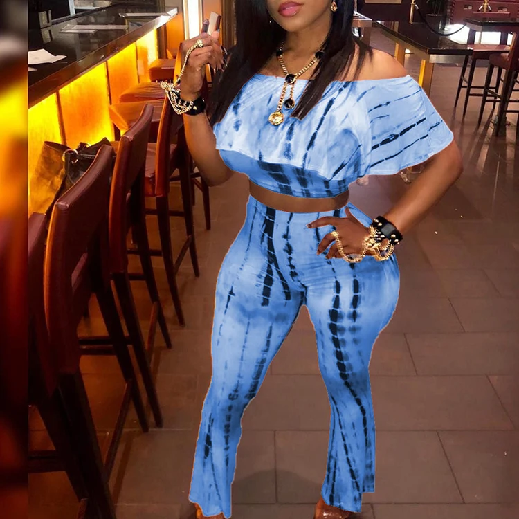 

Private Label Tight Fitness Sexy High Waist Print Jumpsuit Women Two Piece Set Clothing