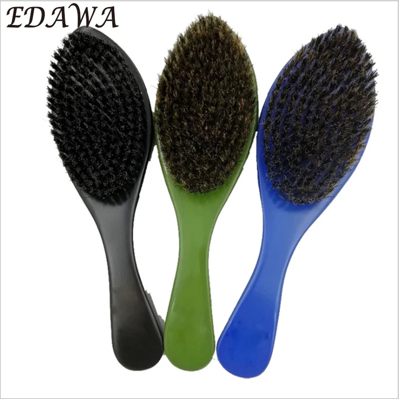 

High quality hot selling wooden handle natural pure boar bristle Medium Soft beard brush, N/a