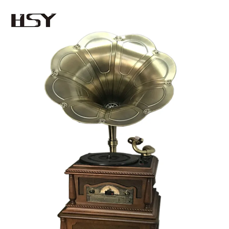 
Best quality Retro Wood Bluetooth Turntable Phonograph with USB 