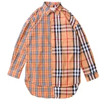 

china factory custom mens Splicing flannel distressed longline plaid shirt long-sleeved shirts