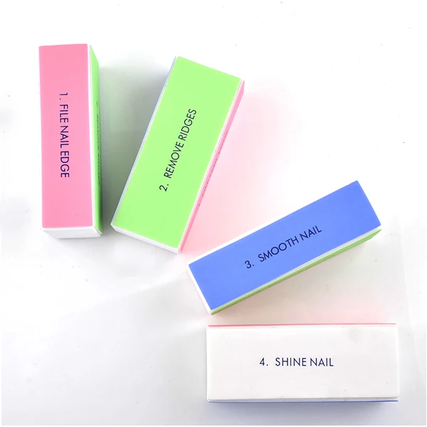

Multi colors 4 sides professional nail buffer block with different function