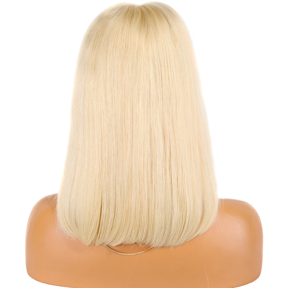 Premier Brazilian Human Hair Short 613 Blonde Bob Lace Front Wig