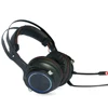 China factory glowing LED Light 7.1 sounds channel USB computer PC Gaming Headset with microphone