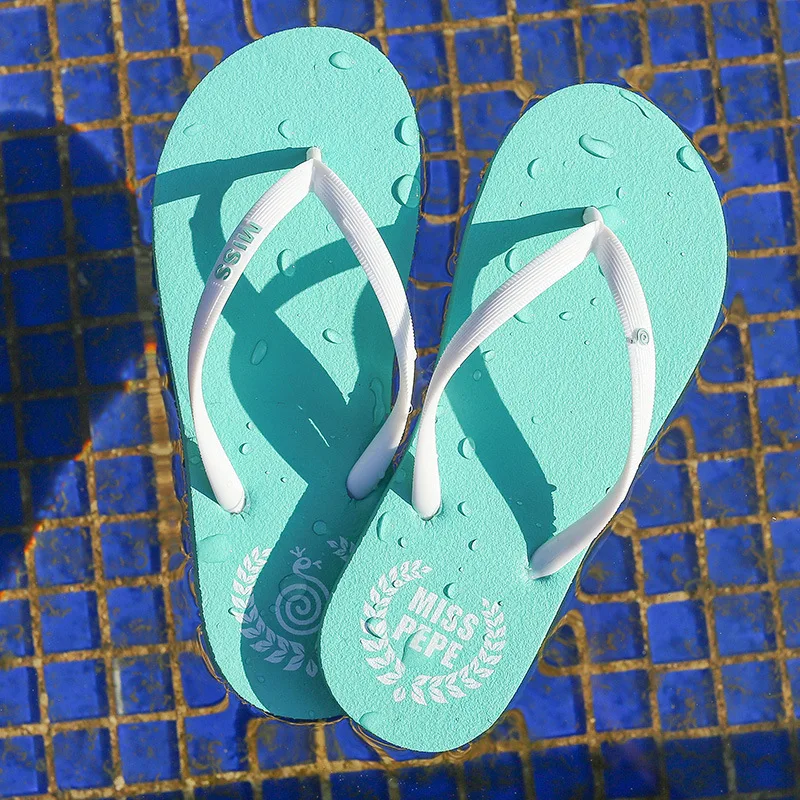 

Women Beach Summer Casual Flip Flops Sandals Turquoise