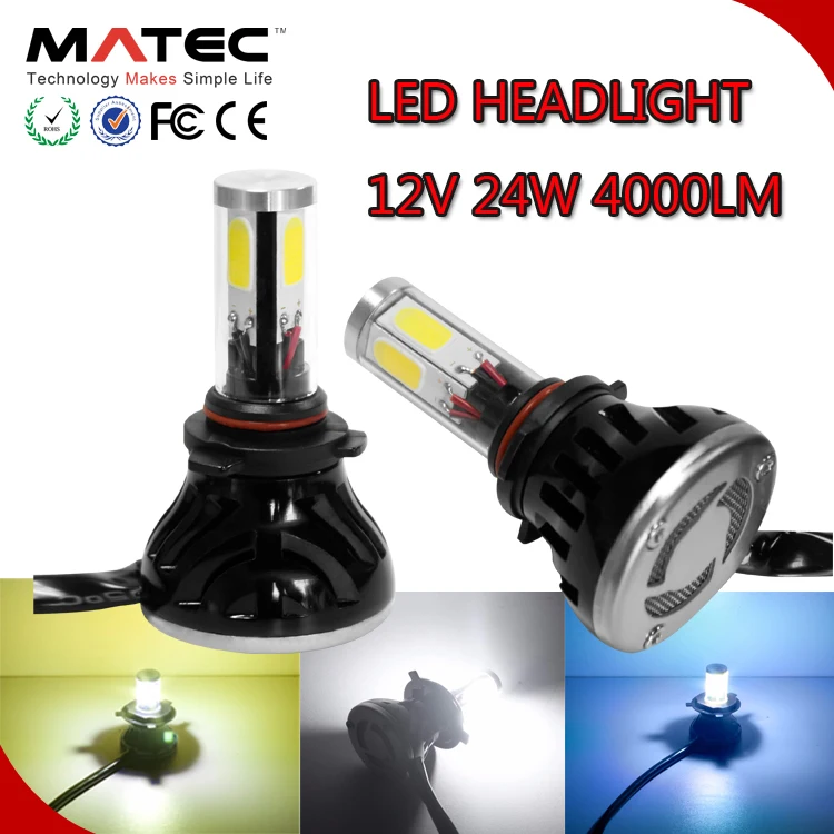 Hottest 3000/6000/8000k single& hi/lo beam 12/24V 40W 4000LM LED headlight LED kit h7 h1 h3 h11 HB3 HB4 h4 v16 turbo led