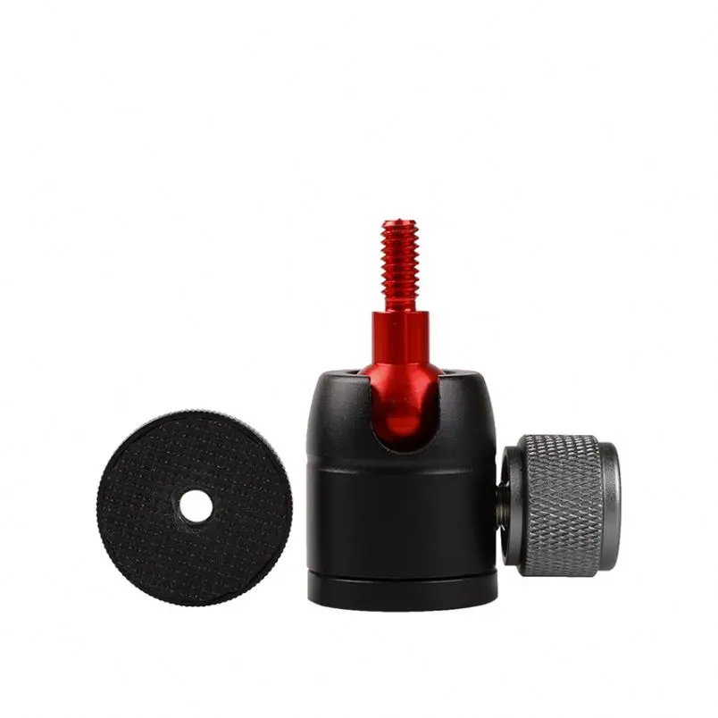 

VGEET Best Price Aluminium Alloy Camera Ballhead For Tripod, Black + red
