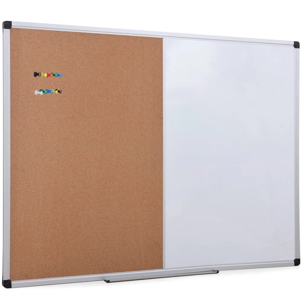 36x24 Inch Magnetic Dry Erase/cork Combination Board,Whiteboard & Cork ...