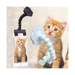 Image of For iPhone Samsung and Most Smartphone Tablet Black/White Pet Selfie Stick for Pets Dog Cat with Drop Shipping
