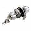 HILUKE Crystal Brass Core 3 Computer Keys Stainless Steel Knob Door Lock